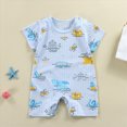 thumbnail image 2 of KPOPLK Infant Baby Girl Fall Outfit Sweatshirt Romper Short Sleeve Jumpsuit Newborn Clothes 0-18M Size 6-12 Months,Sky Blue, 2 of 6