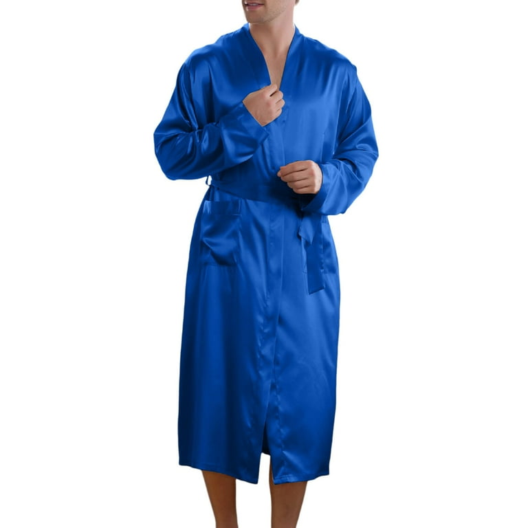 Bata De Baño For Men Bathrobe Silk Robes Towel Robe Long Length