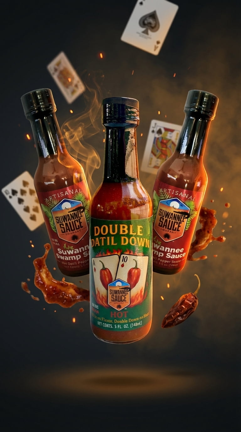Suwannee Sauce Company  Variety Hot Datil Pepper Sauce 3 Pack