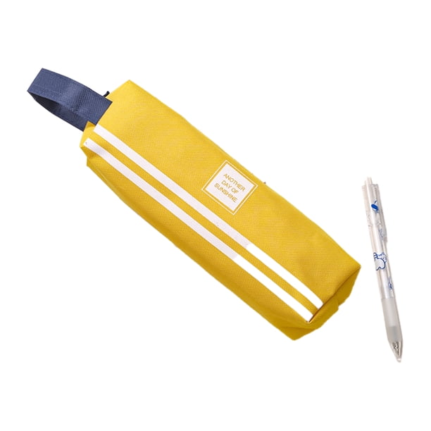 Estuche estético para lápices, espacioso, portátil con asa de transporte, práctico estuche para lápices