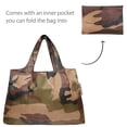 thumbnail image 5 of Wrapables Large & Small Foldable Tote Nylon Reusable Grocery Bags, Set of 2, Camo, 5 of 5