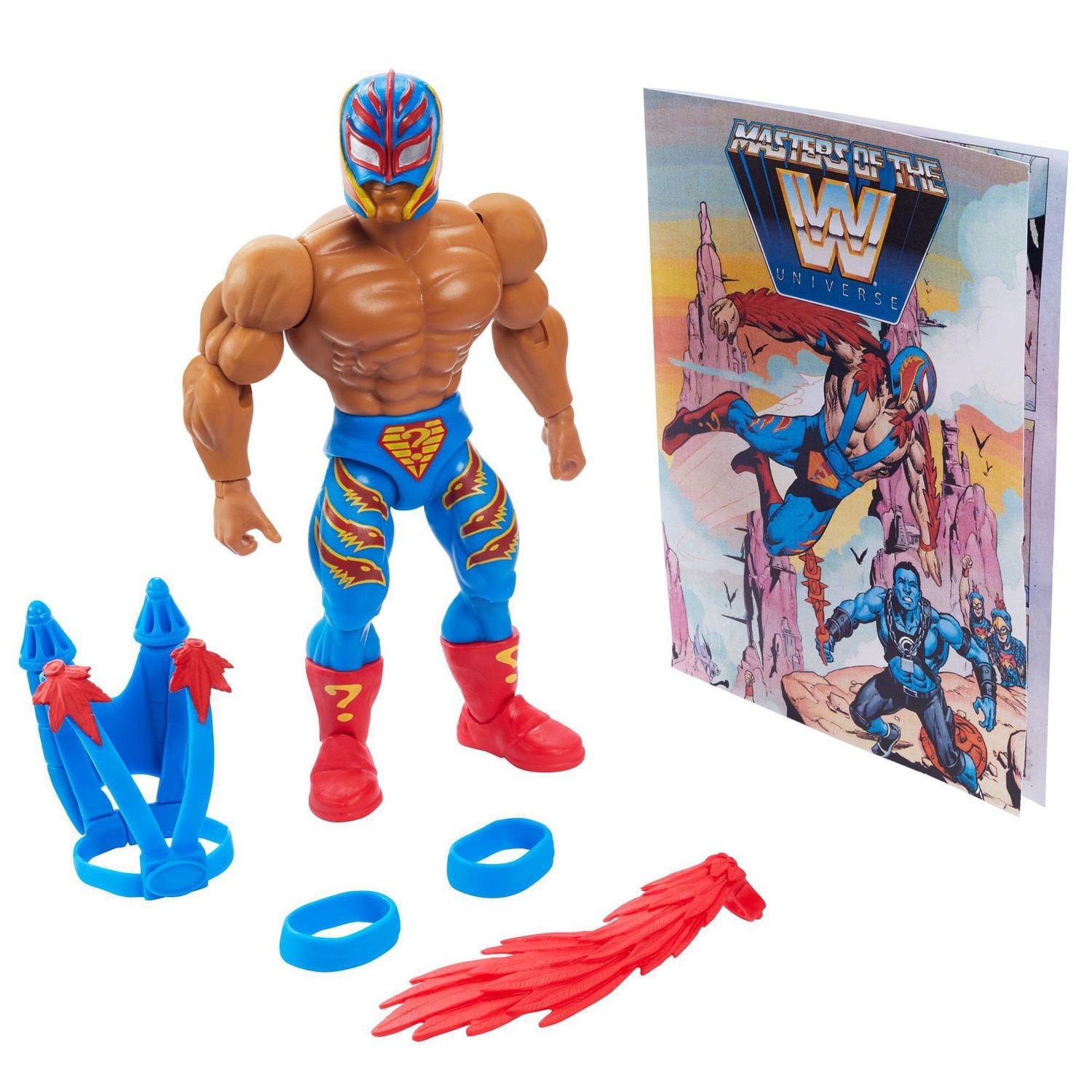 WWE Figurine Articulée Rey Mysterio des Maîtres de l'Univers de la WWE