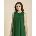 thumbnail image 5 of Moomaya Contemporary Asymmetric Round Neck Solid Rayon Dress Loose Fit Day Dress, 5 of 9
