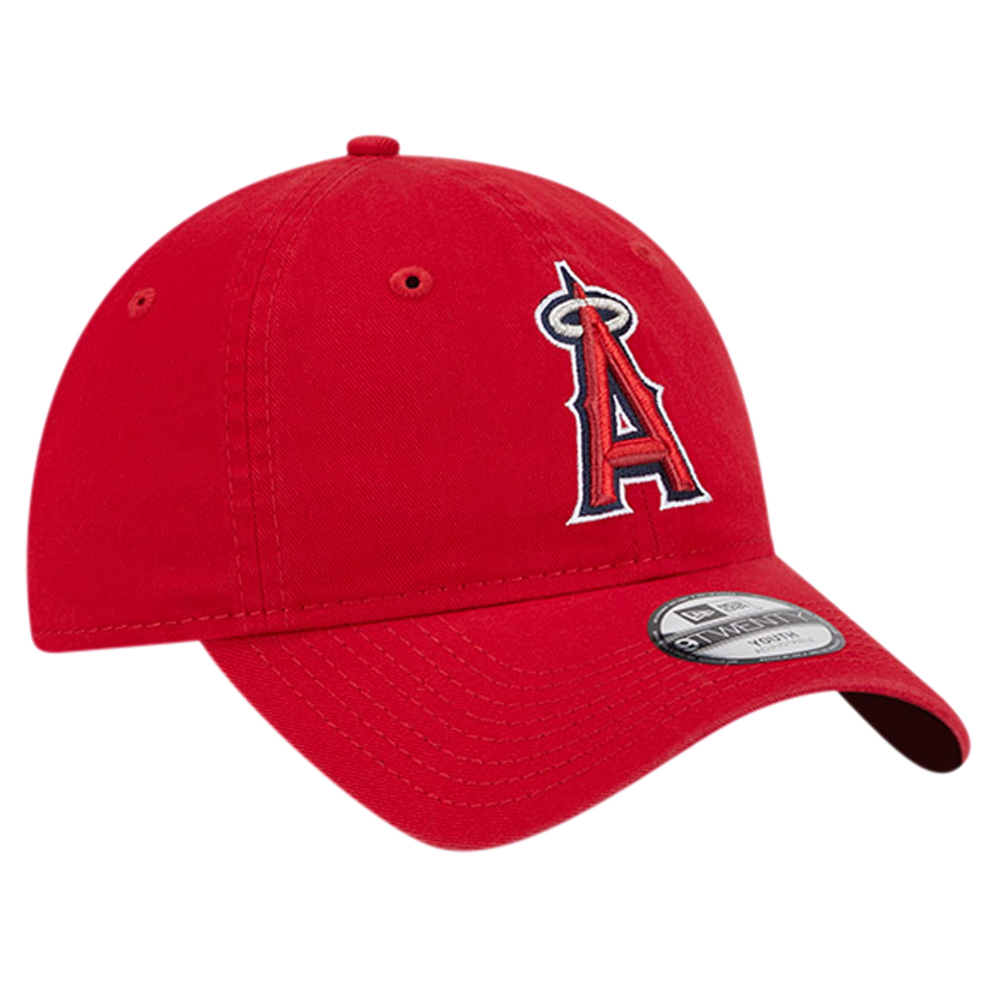 Youth New Era Red Los Angeles Angels Team Color 9TWENTY Adjustable Hat