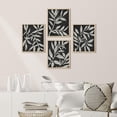 thumbnail image 3 of PixonSign Framed Wall Art Black and White Leaves, Set of 4 Plants Silhouette Wall Decor Arts, Farmhouse Minimalism Wall Décor, Adhesive Canvas Poster, Modern Home Artwork - 11"x14" Natural, 3 of 5