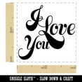thumbnail image 2 of I Love You Elegant Text Self-Inking Rubber Stamp Ink Stamper - Black Ink - Small 1 Inch, 2 of 7