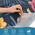 thumbnail image 4 of Yayeee Kitchen Valance Rod Pocket 54" x 18" Living Room Window Curtain, Red Floral Flamingo, 4 of 6