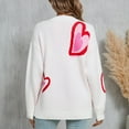 thumbnail image 6 of LbsKUS Clearance,Womens Sweatshirt Heart Graphic Long Sleeve Pullover Sweater Casual Crew Neck Print Tops Fall Pullover Shirts(White,Small), 6 of 9