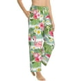 thumbnail image 2 of Xecao Tropical Flamingo Women's Straight Lounge Pajama Pants: The Epitome of Relaxed Sleepwear, 2 of 9