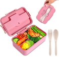 thumbnail image 2 of Bento Box Adult All-In-One Umami on Sale Bento Lunch Box Box Lunch Box with 3 Compartment for Kids and Adults Leakproof Lunch Containers Lunch Box Made By Wheat Fiber Material with Spoon & Fork, 2 of 9
