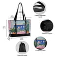 thumbnail image 2 of FORMRS Canvas Laptop Tote Bag for Women with 15.6" Computer Compartments Shoulder Handbag, Boat Seaside, 2 of 7