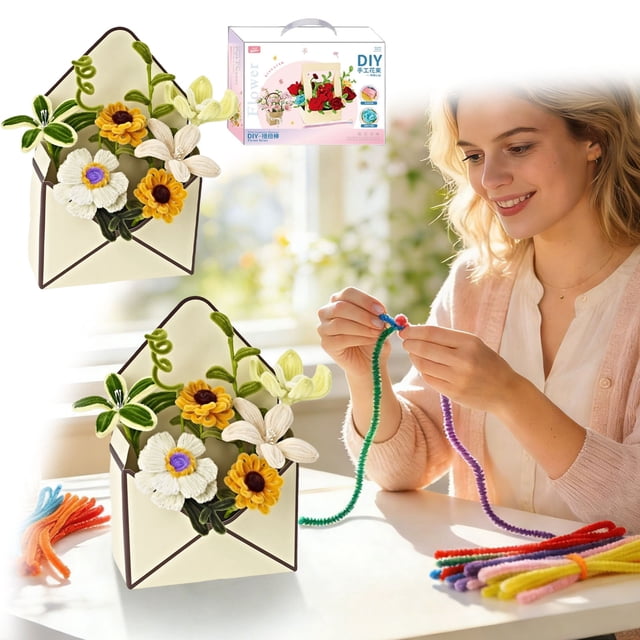 BotaniNest Craft For Handmade Wiggle Sticks With Tote – DIY Arts & Activity For Kids And Adults