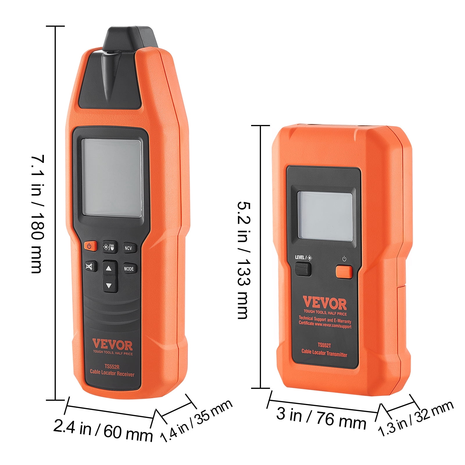 KFFKFF Underground Cable Locator 8.5FT Max. Detection Depth Wire Break Detector