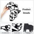 thumbnail image 4 of HELLOYOUNG African Map Animal DivisionMetal Wall Decoration Black Wall Hanging Modern Silhouette Wall Art Metal Pictures for Home Hallway  World Geography Enthusiasts' Favorite, 4 of 7