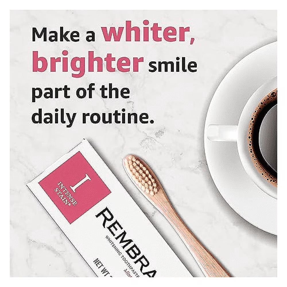 Rembrandt Intense Stain Whitening Mint Toothpaste, 3.5 Ounce Pack of 12 Bulk