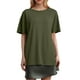 thumbnail image 2 of Camiseta lisa de cuello redondo y manga corta para mujer, tallas grandes - Tejido elástico y transpirable, ideal para combinar con vaqueros o chaquetas - Tallas S-XXXL, 2 of 7