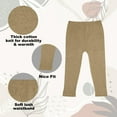 thumbnail image 5 of EMEM Apparel Leggings Unisex Boys Girls Baby Toddler Medium Weight Seamless Cotton Full Ankle Length Footless Tights Pants Oatmeal 2T-4T, 5 of 5