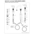 thumbnail image 6 of Kingston Brass KS1417RX Belknap Widespread Bathroom Faucet with Push Pop-Up Drain, Brushed Brass, 6 of 8