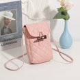 thumbnail image 4 of Hukapapa Mini bolso para teléfono bordado con timbre, bolso cruzado con hebilla de cuerno, bolso de un solo hombro, color rosa, 4 of 5