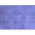 thumbnail image 1 of Ahgly Company Machine Washable Indoor Rectangle Oriental Blue Industrial Area Rugs, 2' x 5', 1 of 4