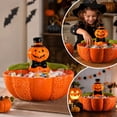 thumbnail image 6 of Liamobondopolis Halloween Candy Bowl with Lid, Large Resin Pumpkin Candy Dish for Party, Decorative Halloween Cookie Jar, Spooky Pumpkin Bowl for Treats & Home Decor, 6 of 7