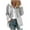 Gray-1, variant on Womens Winter Plush Jacket Casual Fleece Warm Coat with Hood Plus Size Color Block Zip Jackets Outcoat