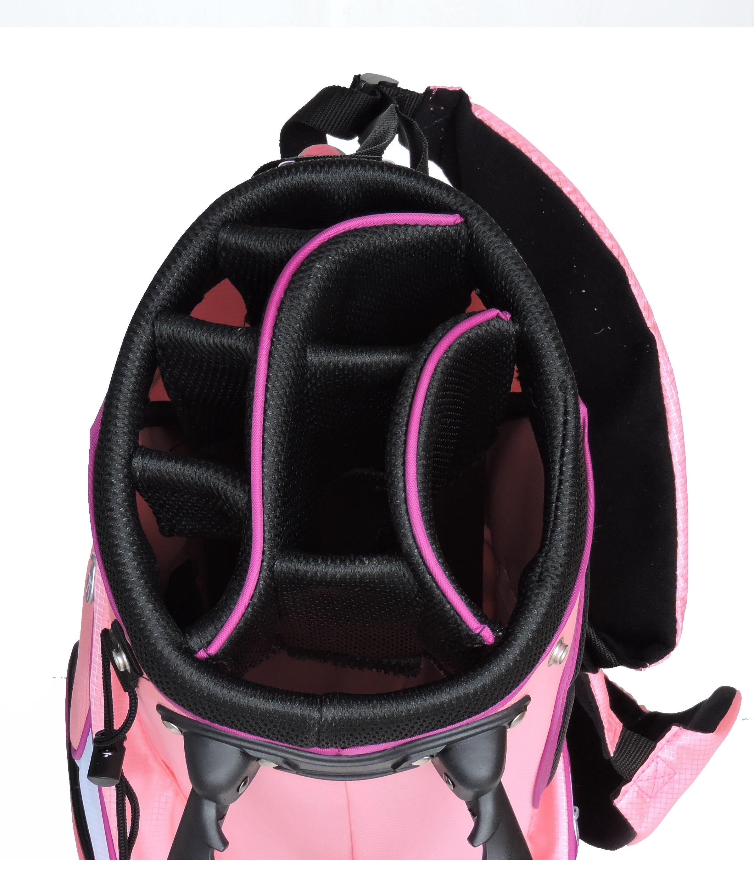 Sephlin - Sephlin Women Ultra Lite Pink Golf Bag 34" Stand Tall (Salmon Pink White Purple)