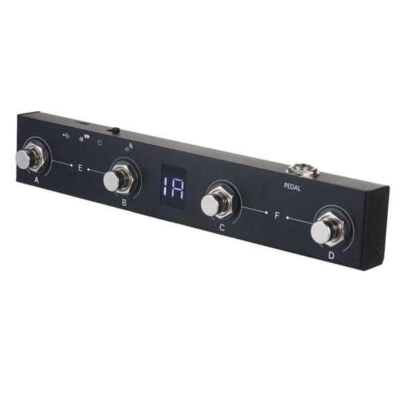 BHCASE midi controller, Controlador MIDI inalámbrico recargable 4 botones Controlador de pie MIDI po
