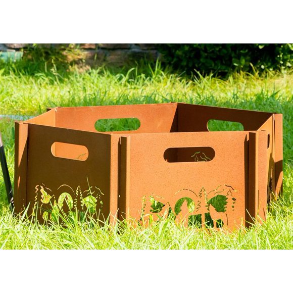 Excellent Fab Corten Steel laser Cut Fire Pit, Plug in stlyle 39 inch