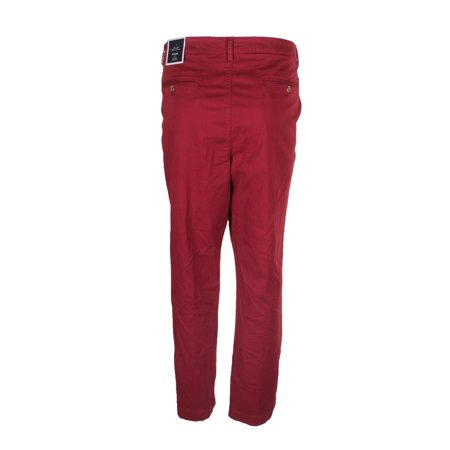 36x30 chino maraschino stretch slim pants flat club