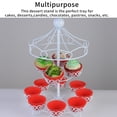 thumbnail image 4 of Soporte De Postre De Doble Capa, Soporte De Hierro Blanco Para Cupcakes, Estante De Exhibición De Postre De Metal Para Reunión, Boda, Fiesta De Cumpleaños Speravity HA017700-00, 4 of 6