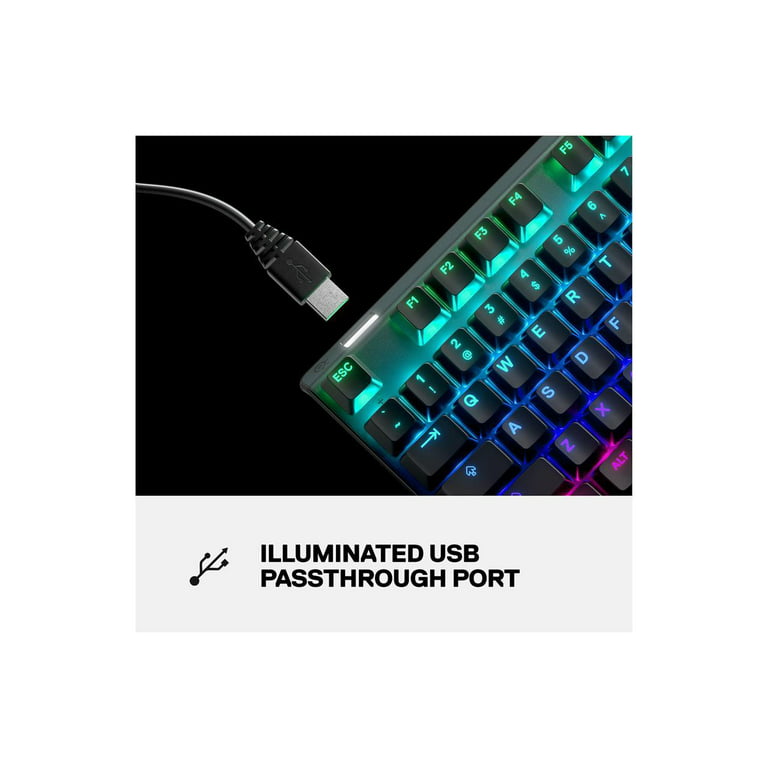 SteelSeries Apex Pro HyperMagnetic Gaming Keyboard — World's Fastest  Keyboard — Adjustable Actuation — OLED Screen — RGB – USB Passthrough​