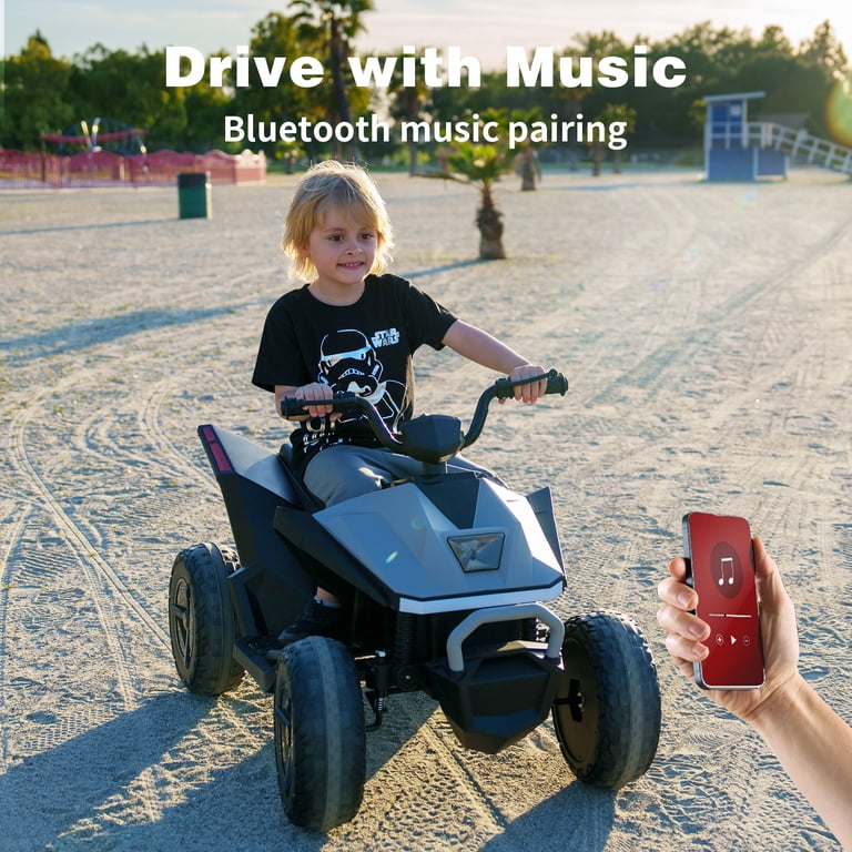 YunTopKids 24V Kids ATV 4 Wheeler,Electric Quad Ride On Toy for