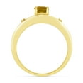 thumbnail image 5 of 14k Yellow Gold Round Citrine And Diamond Ring, 5 of 6