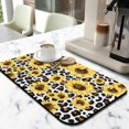 thumbnail image 2 of 2 Pack Washable Rubber Sunflower Cute Floral Dish Drying Mats for Kitchen Counter Home Large Coffee Bar Pad Accessories and Decor for Utensils Stemware (2pcs 19.5''x12''), 2 of 6