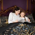 thumbnail image 4 of Homewish Tree of Life Twin Comforter Sets, Vintage Moon Phase Bedding Set, Black Reversible 2 Pieces, 1 Comforter and 1 Pillowcase, 4 of 6