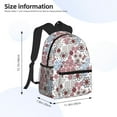 thumbnail image 4 of Haiem Abstract Floral Lightweight Backpack for School, Classic Basic Water Resistant Casual Daypack for Travel with Bottle Side Pockets, 4 of 8
