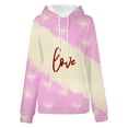 thumbnail image 4 of Bjutir Valentines Day Women Tops 2024 Fashion Sweatshirt Printed Round Neck Long Sleeved Casual Hoodie, 4 of 5