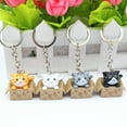 thumbnail image 5 of Soumake Lovely Cartoon Kitten Box Pendant Keychain Key Ring Holder Bag Hanging Ornament, 5 of 7