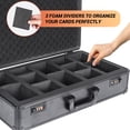 thumbnail image 5 of Caja de almacenamiento de tarjetas graduadas, 5 ranuras, caja de colección de losas graduadas PSA/BGS para tarjetas comerciales y deportivas con cerradura codificada, fácil de transportar (sin tarjeta, 5 of 5