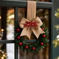 thumbnail image 6 of Qwtwty Christmas Wreath for Front Door, Winter Artificial Wreath Hanging Ornament for Xmas Wall Window Fireplace Decor, Christmas Decorations, 6 of 7