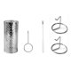 thumbnail image 1 of Barbecue Rolling Grill Basket BBQ Net Tube Grill Basket Grid Open BBQ Grill for Travel Camping Picnic BBQ Accessories-B, 1 of 5