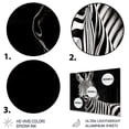 thumbnail image 3 of Designart "Striking Patterns on a Zebra I" Animals Metal Wall Art, 3 of 5
