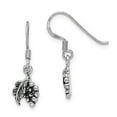 thumbnail image 2 of Sterling Silver Rhodium-plated Antiqued Grape Bundle Dangle Earrings, 2 of 3