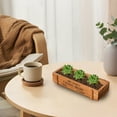 thumbnail image 4 of Vacemry Under $5 Wooden Planter Box, Rectangular Succulents Pot with Vintage Finish, Natural Fiber Container for Small Plants, Home Office Shelf Decor Piece, 4 of 7