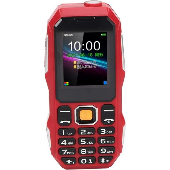 FYBTOF Mini Rugged Cell Phone for Senior, 1.8 Inch Waterproof Drop Proof and Dust Proof Outdoor Mobile Phone, 5800mAh Battery 32MB Unlocked GSM Cell Phone (Red)-3815