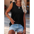 thumbnail image 5 of Women Loose Fit Crew Neck Casual Sleeveless Tank Tops, 5 of 8