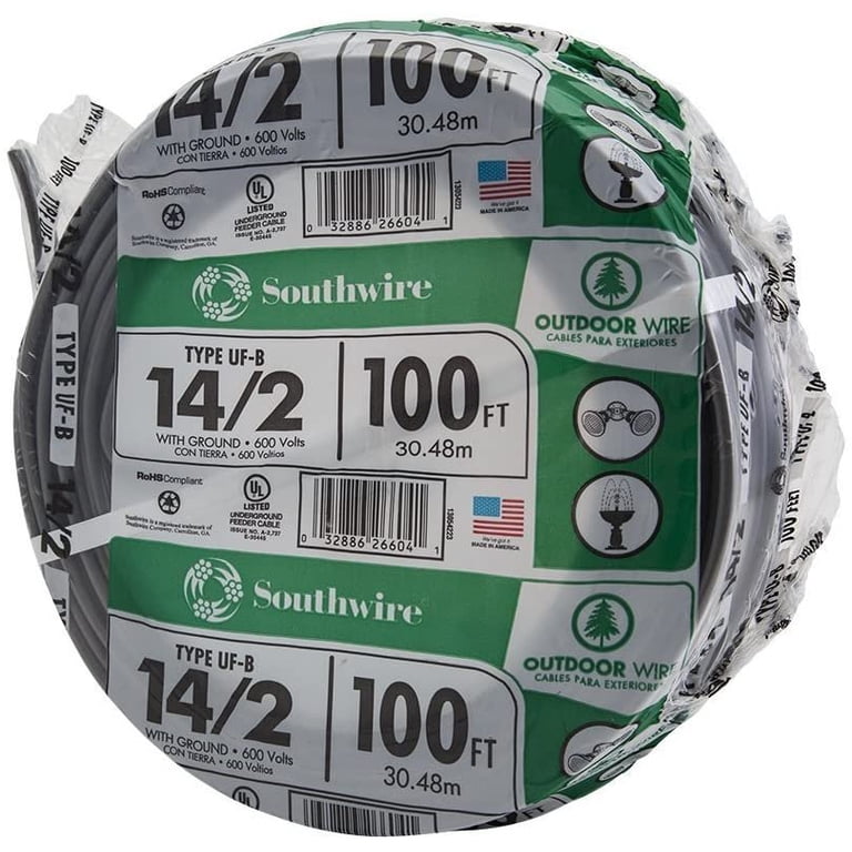 100 ft 6/3 UF-B WG Underground Feeder Direct Burial Wire/Cable 100 ft 6/3 UF-B WG Underground Feeder Direct Burial Wire/Cable