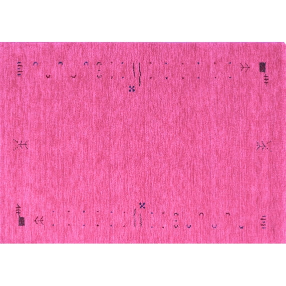 Ahgly Company Indoor Rectangle Abstract Purple Contemporary Area Rugs, 7' x 10'