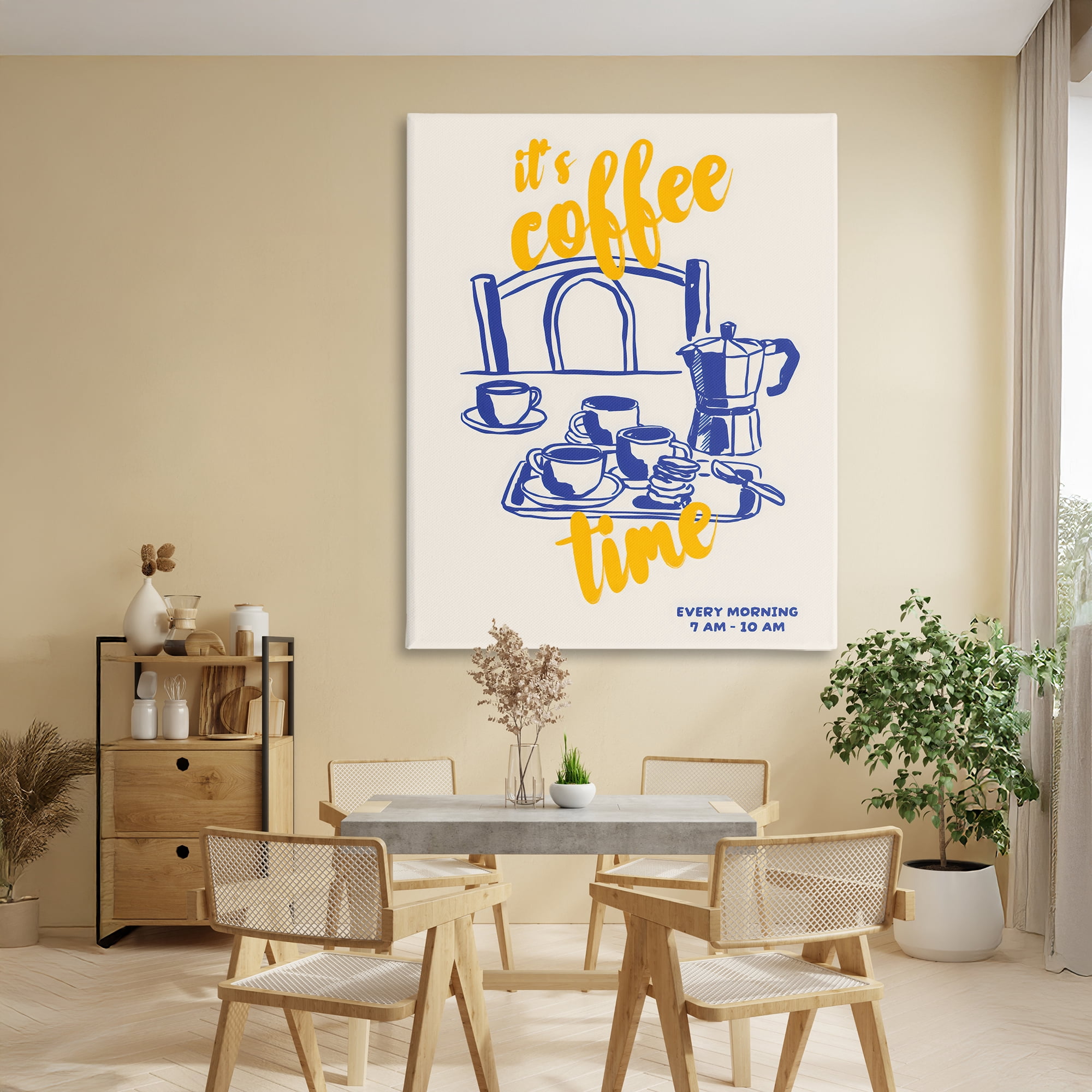 Stupell Industries It's Coffee Time Breakfast Ritual Canvas Wall Art, design by The Prints Vibe